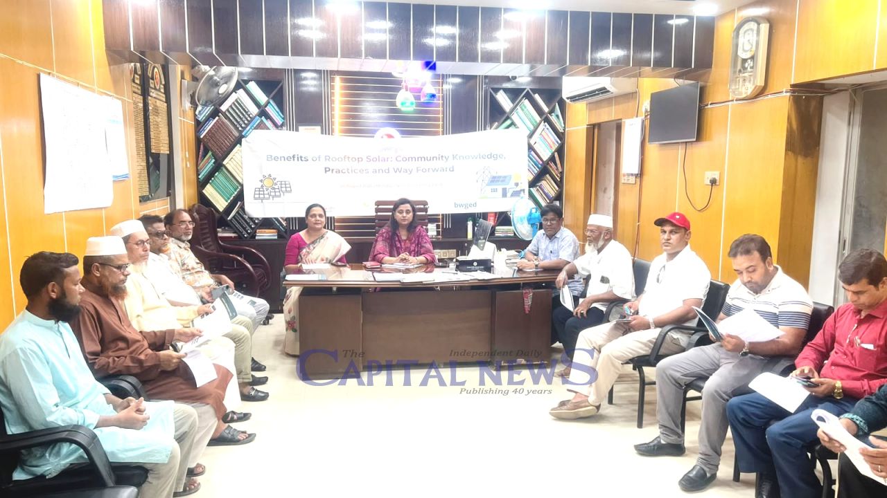 Exchange of views with local government representatives on expanding rooftop solar power in Kendua
