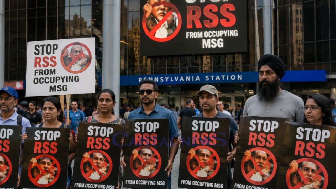 Over 100 Americans seek cancellation over RSS Chief Event at Madison Square Garden in New York