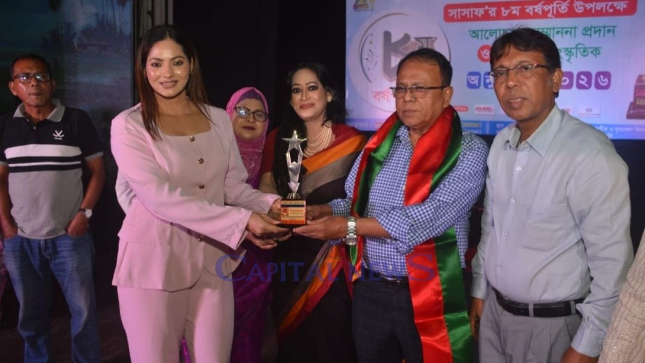 Actress Priyamoni Wins SASAF Iconic Award